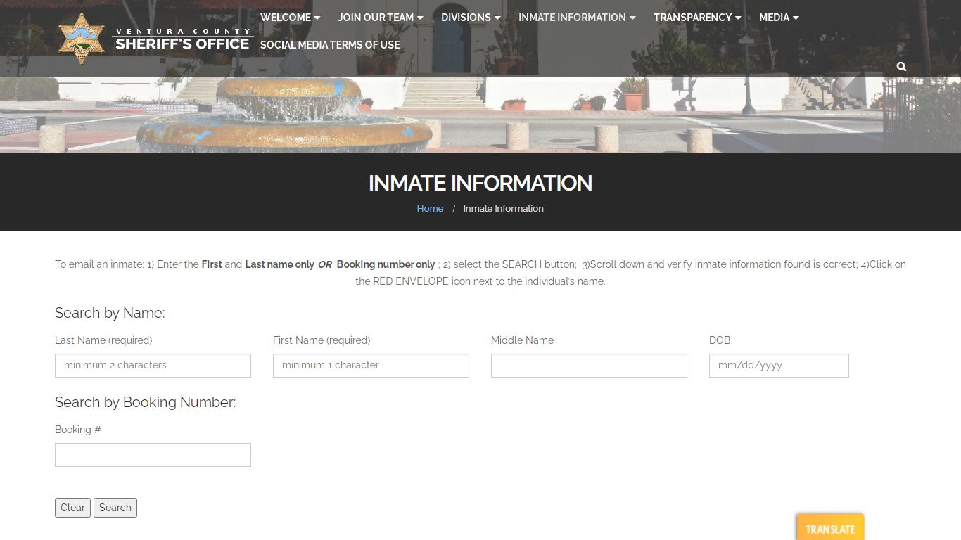 Inmate Information - Ventura County Sheriff's Office